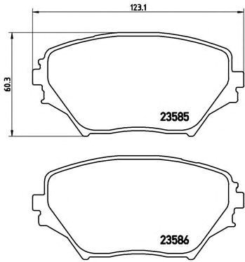 Колодки тормозные передние дисковые P83055 BREMBO
