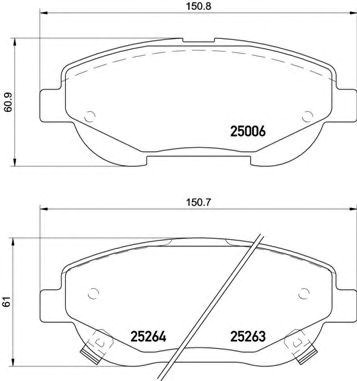 Тормозные колодки P83148 BREMBO