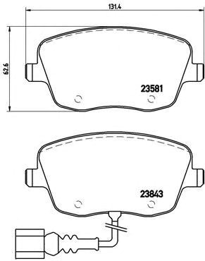 P85077 BREMBO Колодки тормозные передние дисковые купить в Днепр