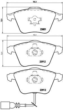 Колодки тормозные передние дисковые P85079 BREMBO