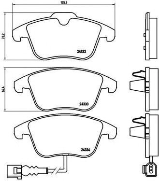 Колодки тормозные передние дисковые P85112 BREMBO