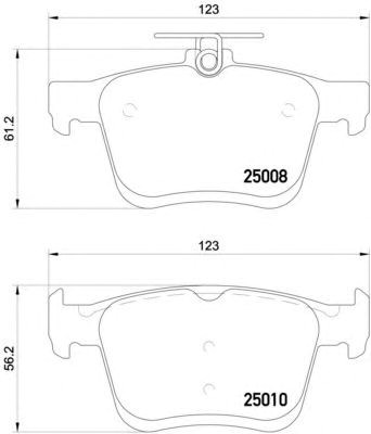 Задние дисковые колодки P85125 BREMBO