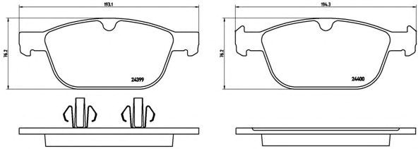Колодки тормозные P86023 BREMBO