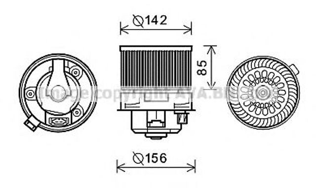 Вентилятор печки PE8371 AVA