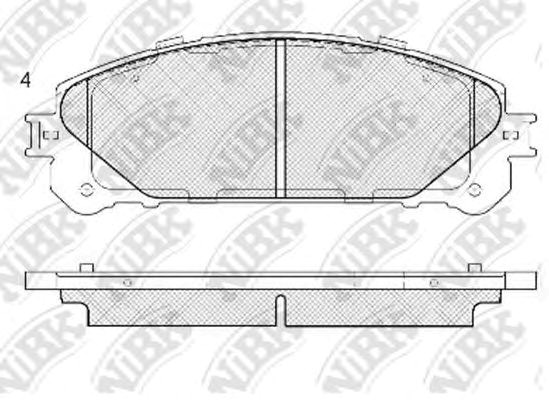 Колодки тормозные передние дисковые PN1845 NIBK