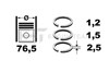 Комплект поршневых колец на 1 цилиндр, STD R1005400 ET ENGINETEAM