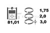 Поршневые кольца на 1 цилиндр, STD R1009100 ET ENGINETEAM