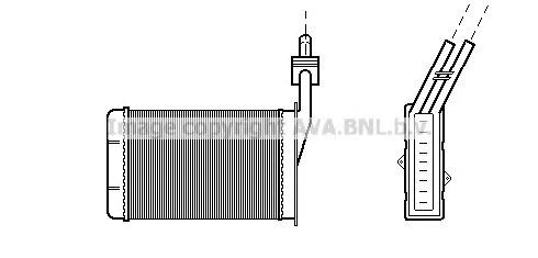Радиатор отопителя r21 all mt/at 86-95 (lhd) (ava) RT6101