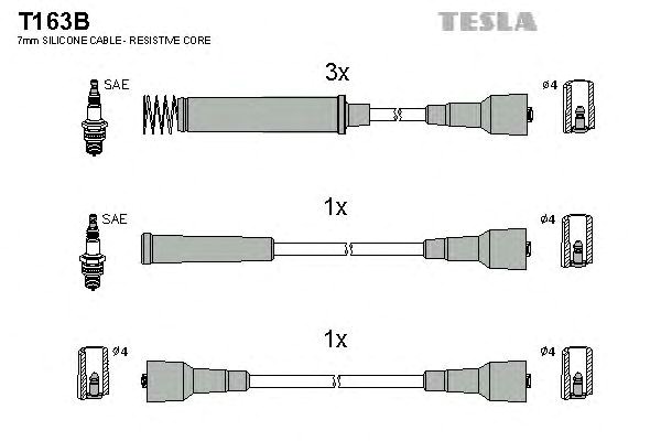 Комплект кабелiв запалювання T163B