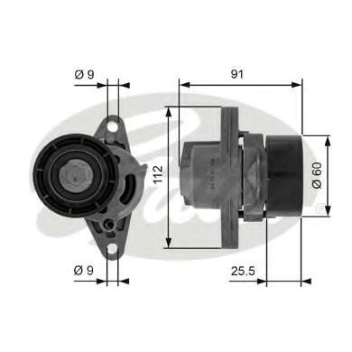 Натяжитель клинового ремня T38456 GATES