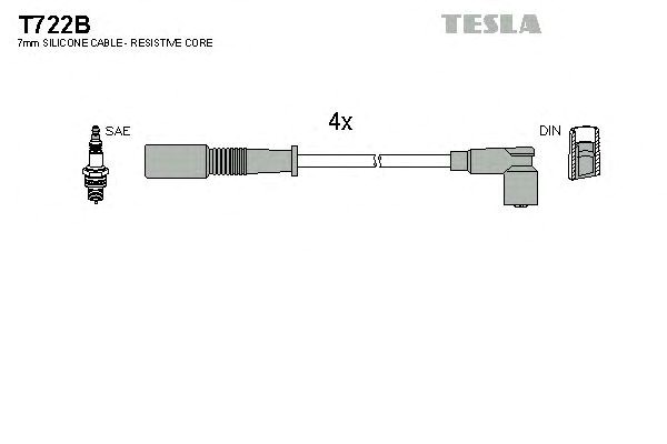 Комплект кабелiв запалювання T722B
