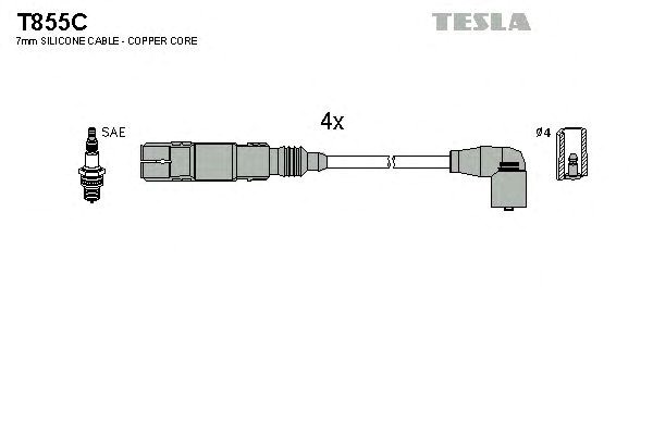 Провода высокого напряжения T855C TESLA