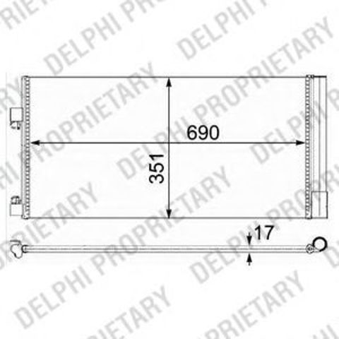 Радиатор охлаждения кондиционера TSP0225638 DELPHI