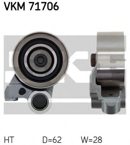 Натяжной ролик ремня ГРМ VKM71706 SKF