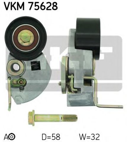 Ролик натяжителя ремня ГРМ VKM75628 SKF