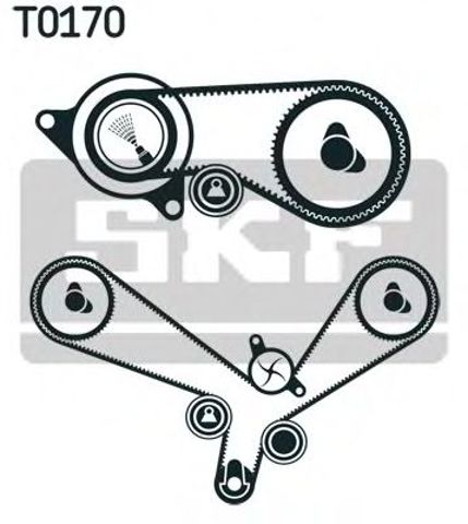 ГРМ ремни, комплект VKMA01952 SKF