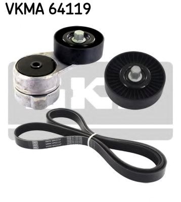 Vkma 64119 skf комплект поликлинових ременів (з роликами) VKMA64119