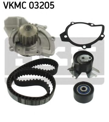 Vkmc 03205 skf - насос охолоджуючої рідини + комплект зубчатого ремня VKMC03205