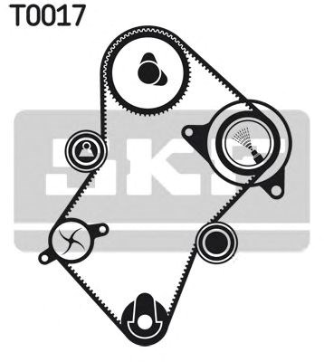 Водяний насос + комплект зубчастого ременя (вир-во skf) VKMC03244