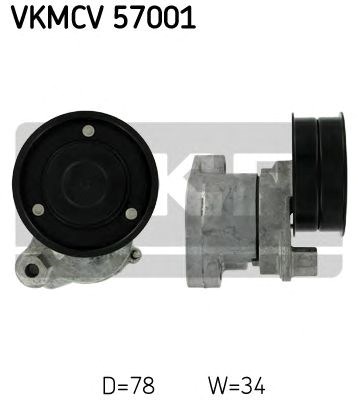 Натяжная планка поликлинового ремня VKMCV57001 SKF