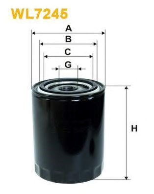 Фільтр масляний двигуна wl7245/op657 (вир-во wix-filters) WL7245