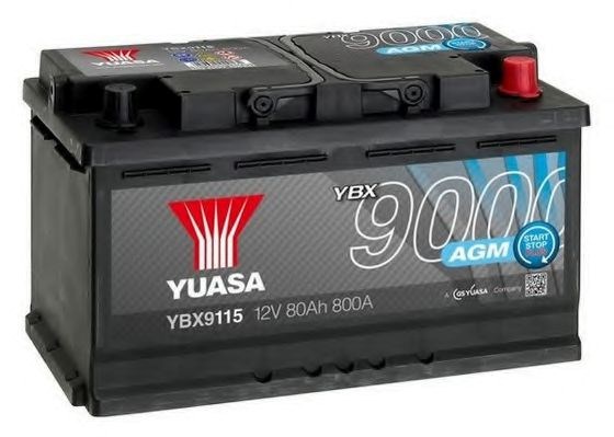 Yuasa 12v 80ah agm start stop plus battery ybx9115 (0) YBX9115
