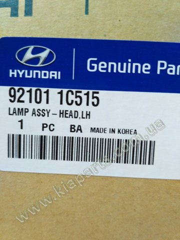 Вставка фары левой 921011C515 HYUNDAI
