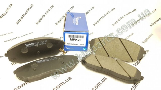 Колодки тормозные дисковые комплект MPK20 MANDO