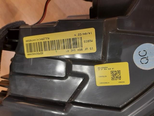 68110362AA CHRYSLER Фонарь задний правый внешний купить в Днепр