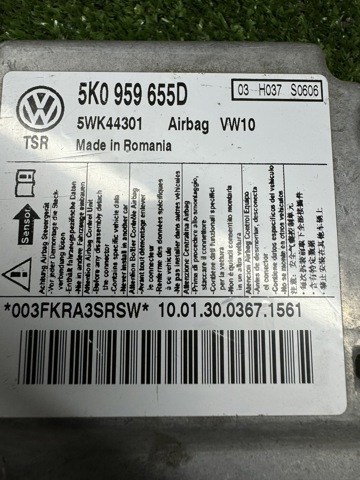 5K0959655D VAG Модуль-процессор управления подушкой безопасности (ЭБУ AIRBAG) купить в Павлоград