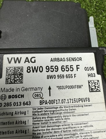8W0959655F VAG Модуль-процессор управления подушкой безопасности (ЭБУ AIRBAG) купить в Николаев