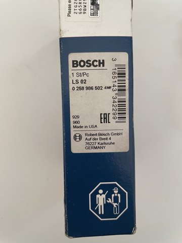 0258986502 BOSCH Датчик кислорода до катализатора купить в Запорожье