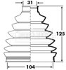 Пыльник ШРУСа наружный, передней полуоси BCB2395 BORG&BECK