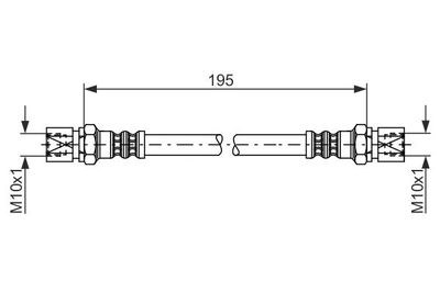 BOSCH 1987476030 Шланг тормозной задний в наличии Кривой Рог