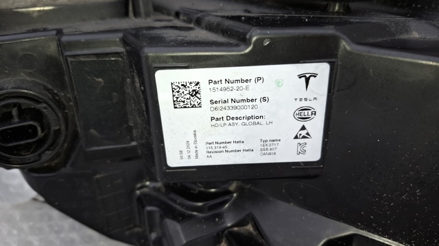 TESLA 151495200C Левая фара в наличии Житомир