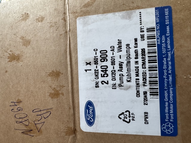 Помпа 2540900 FORD