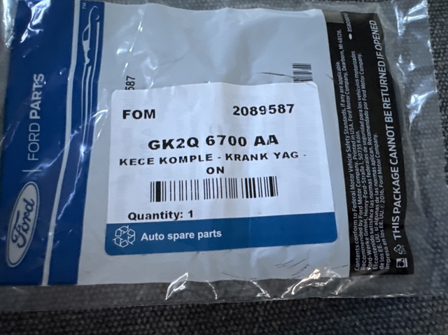 Передний сальник коленвала GK2Q6700AA FORD