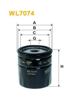 WL7074 Фильтр масляный купить Украина