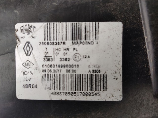 RENAULT 260608367R Левая фара в наличии Винница