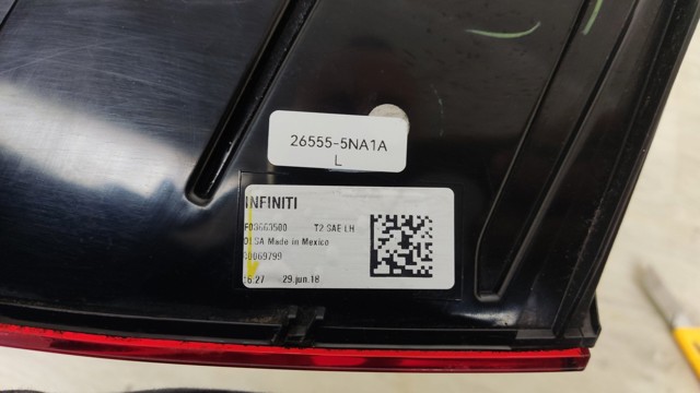 265555NA1A NISSAN Фонарь задний левый внутренний купить в Ровно