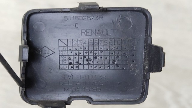 Передняя заглушка бампера буксировочного крюка 511802873R RENAULT
