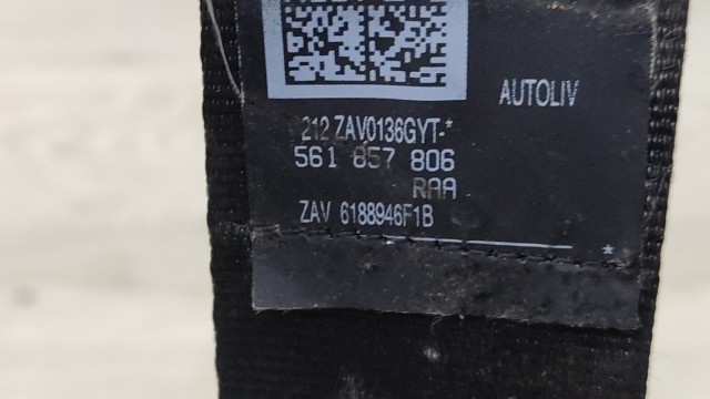 VAG 561857806RAA Ремень безопасности задний правый в наличии Чернигов
