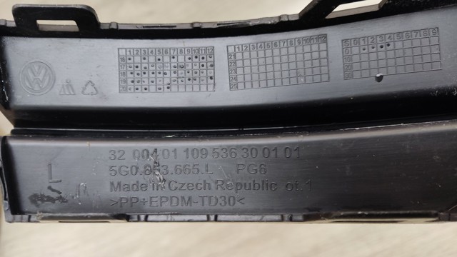 5G0853665L VAG Молдинг бампера переднего левый купить в Хмельницкий