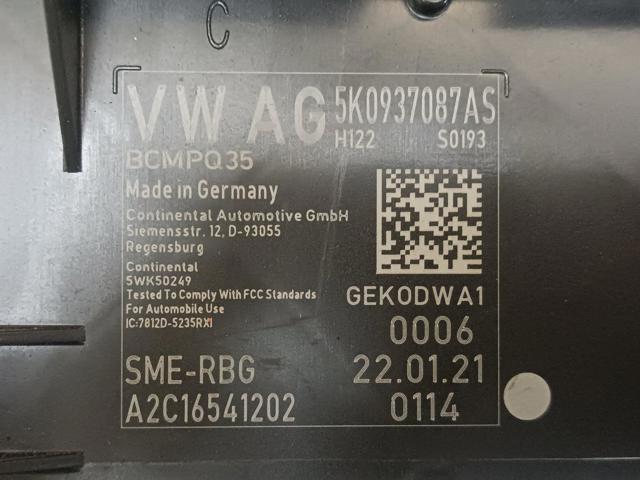 Блок комфорта 5K0937087AS VAG