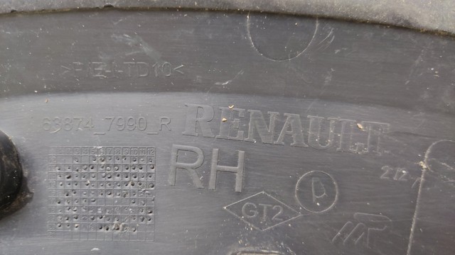 RENAULT 638747990R Расширитель (накладка) арки переднего крыла правый в наличии Одесса
