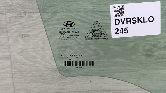 82420D7030 HYUNDAI Стекло двери передней правой купить в Ужгород