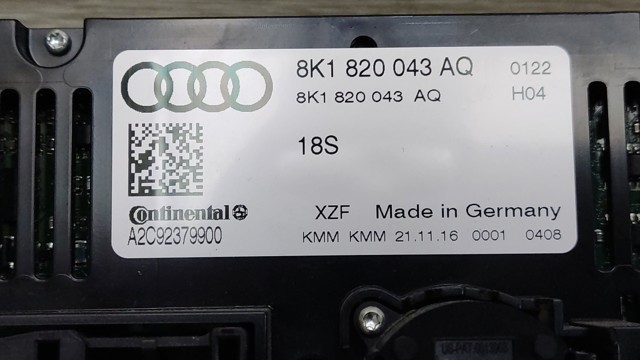 VAG 8K1820043AQ Блок управления кондиционером в наличии Киев