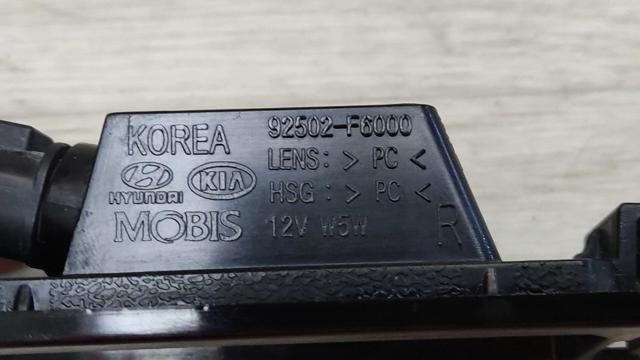 HYUNDAI 92502F6000 Фонарь подсветки номерного знака в наличии Николаев