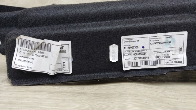 A11769073009E83 MERCEDES Облицовка багажного отсека левая купить в Каменское
