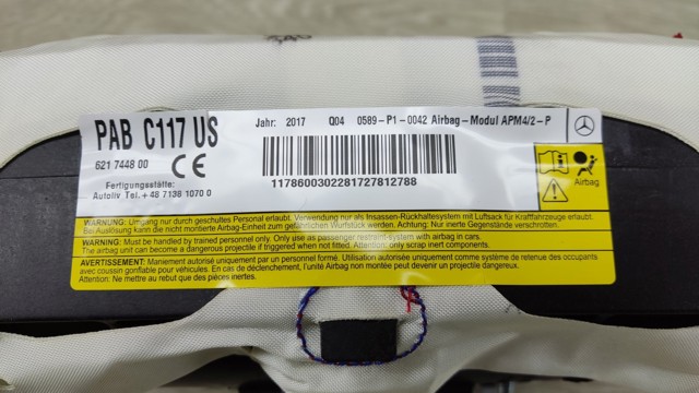 A1178600302 MERCEDES Подушка безопасности пассажира купить в Чернигов